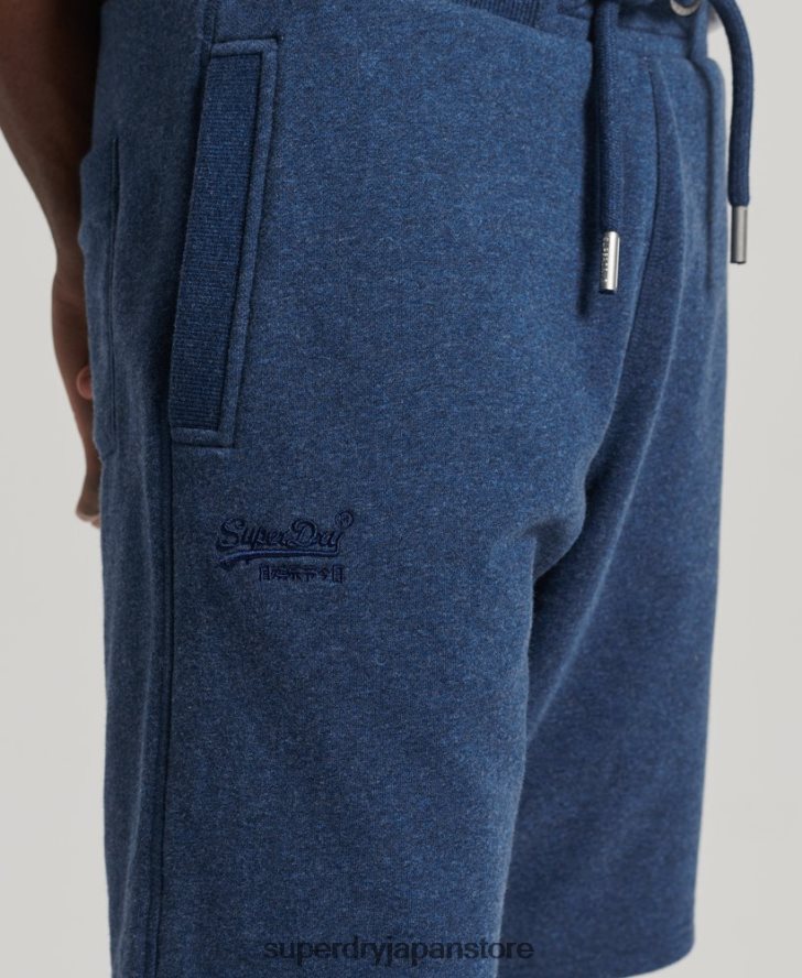 オーガニックコットン ヴィンテージロゴ ジャージー ショーツ 男性 Superdry 衣類 青 2J62PZ352