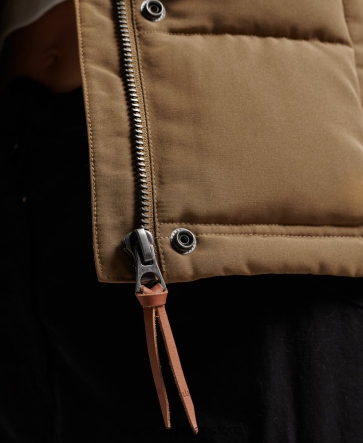 ヴィンテージ フード付き エベレスト ジレ 女性 Superdry 衣類 茶色 2J62PZ3531