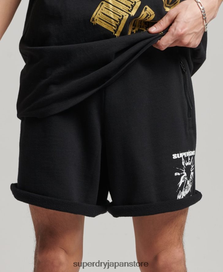 × サープラスジャージーショーツ 男性 Superdry 衣類 黒 2J62PZ354