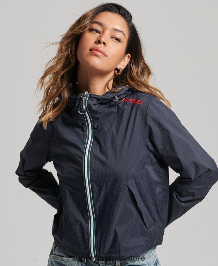 コードスタンダードロゴライトウェイトジャケット 女性 Superdry 衣類 海軍 2J62PZ3540