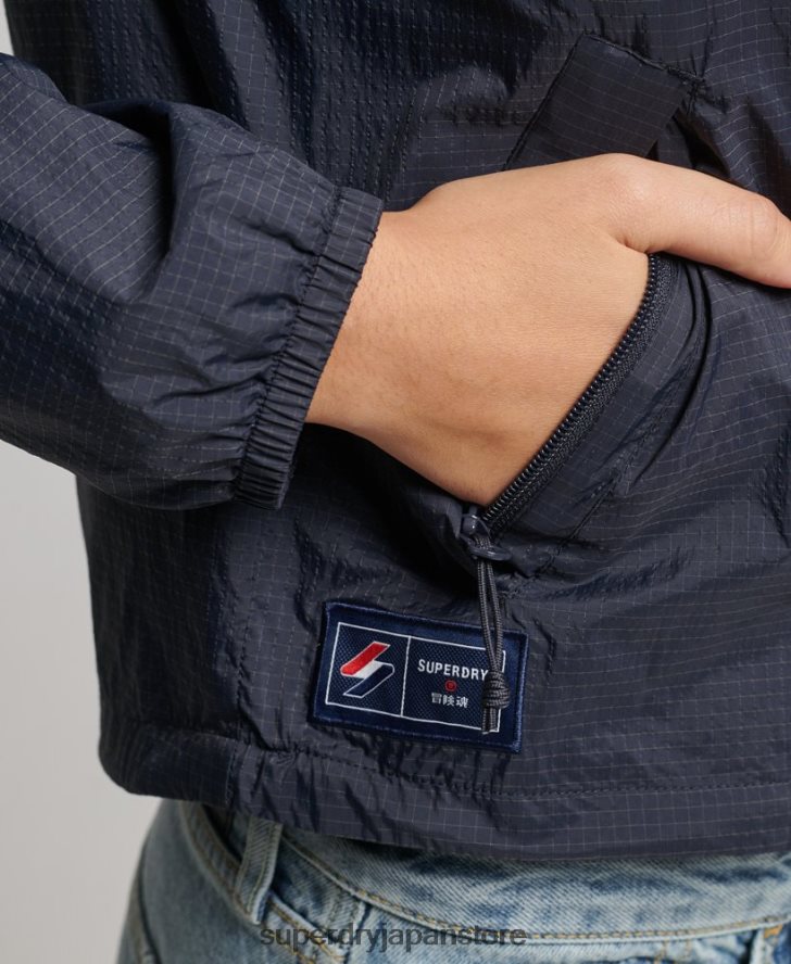 コードスタンダードロゴライトウェイトジャケット 女性 Superdry 衣類 海軍 2J62PZ3540
