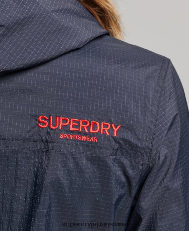 コードスタンダードロゴライトウェイトジャケット 女性 Superdry 衣類 海軍 2J62PZ3540