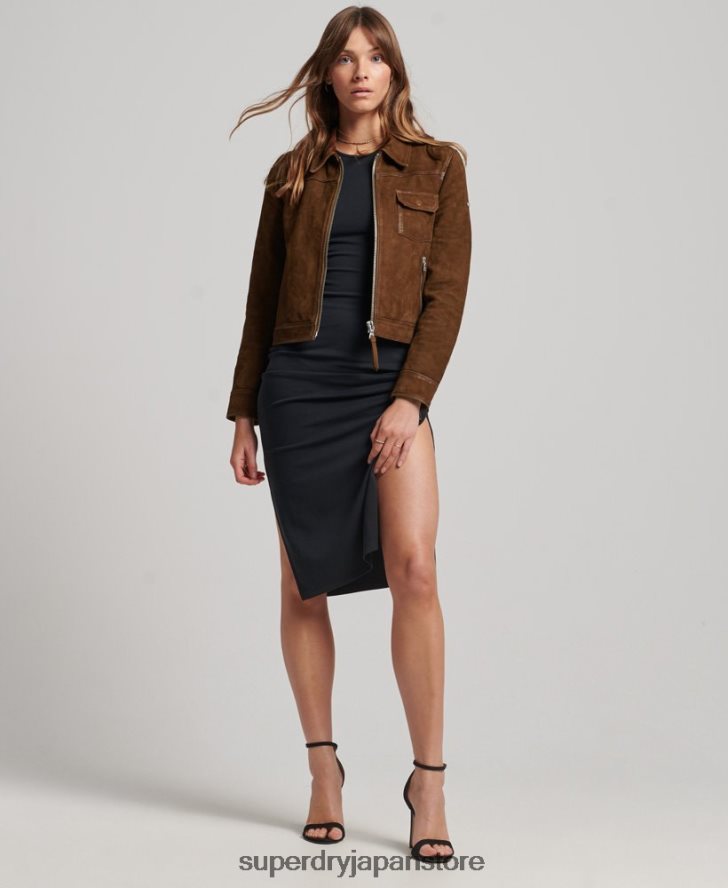 デザートスエードジャケット 女性 Superdry 衣類 茶色 2J62PZ3541