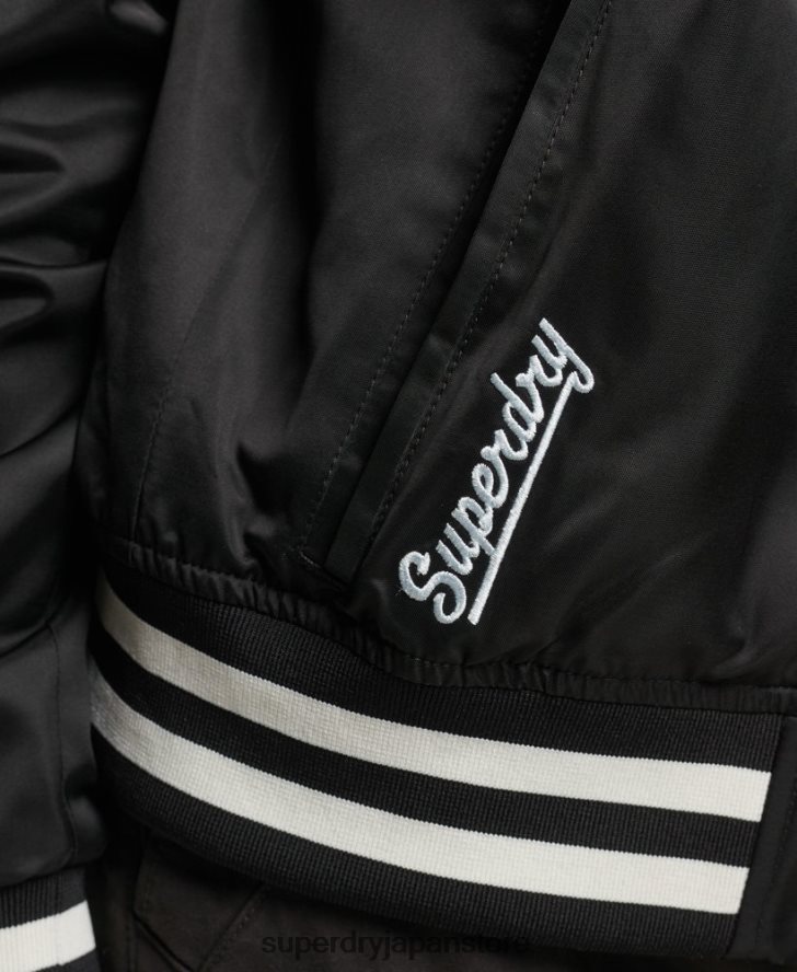 ヴィンテージスカジャンジャケット 女性 Superdry 衣類 濃い灰色 2J62PZ3542