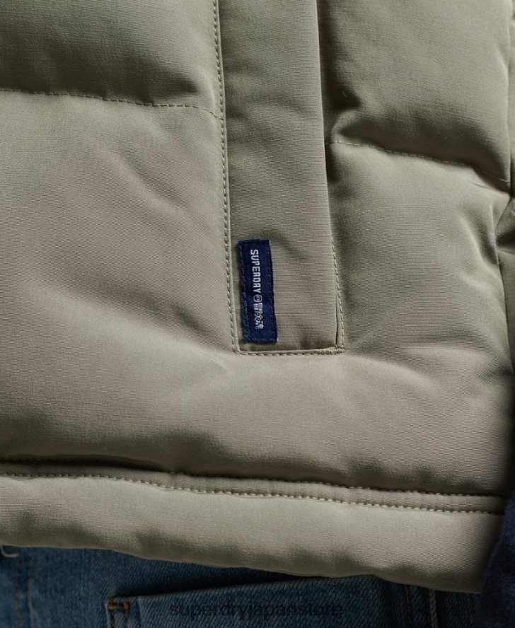ヴィンテージ フード付き エベレスト ジレ 女性 Superdry 衣類 カーキ 2J62PZ3547