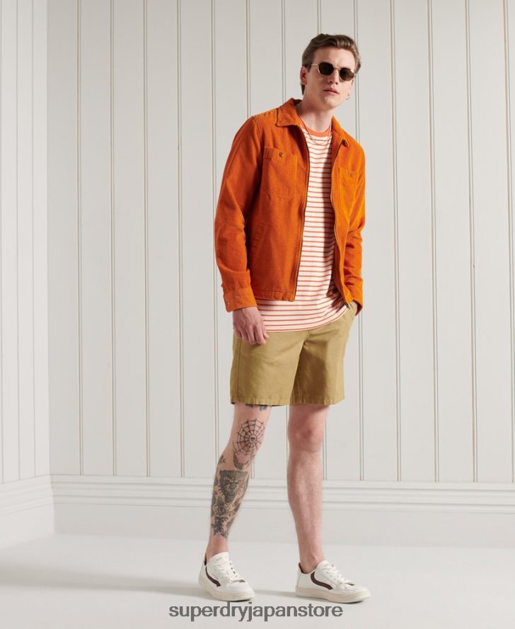 リネンカリビーチショーツ 男性 Superdry 衣類 ベージュ 2J62PZ355