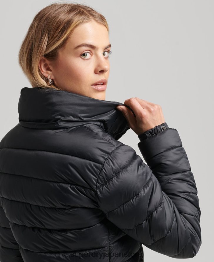 フード付きクラシックパファージャケット 女性 Superdry 衣類 黒 2J62PZ3565