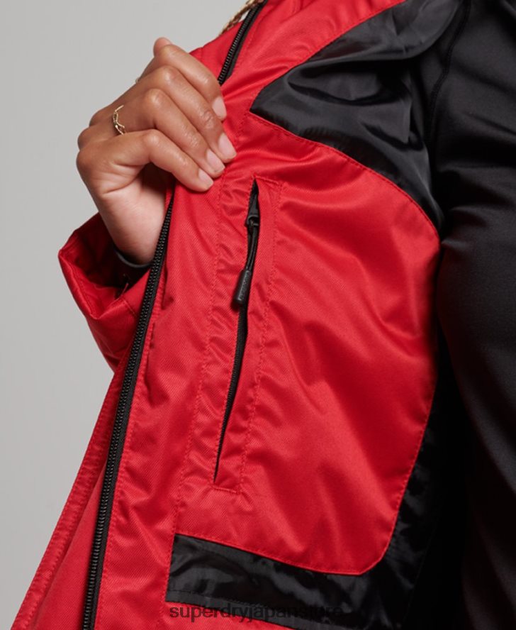 スノーラックス パファージャケット 女性 Superdry 衣類 赤 2J62PZ3566