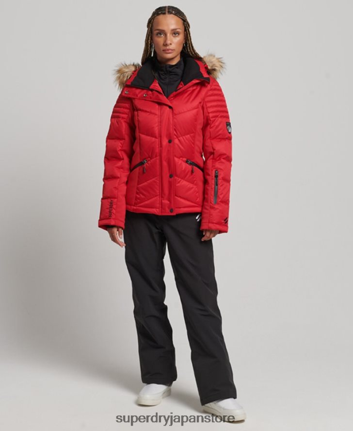スノーラックス パファージャケット 女性 Superdry 衣類 赤 2J62PZ3566