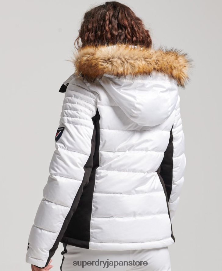 スノーラックス パファージャケット 女性 Superdry 衣類 白 2J62PZ3567