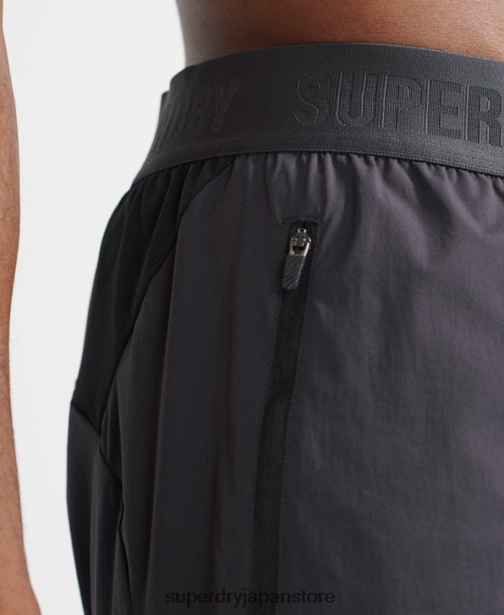 トレイン プレミアム レイヤー ショーツ 男性 Superdry 衣類 濃い灰色 2J62PZ356