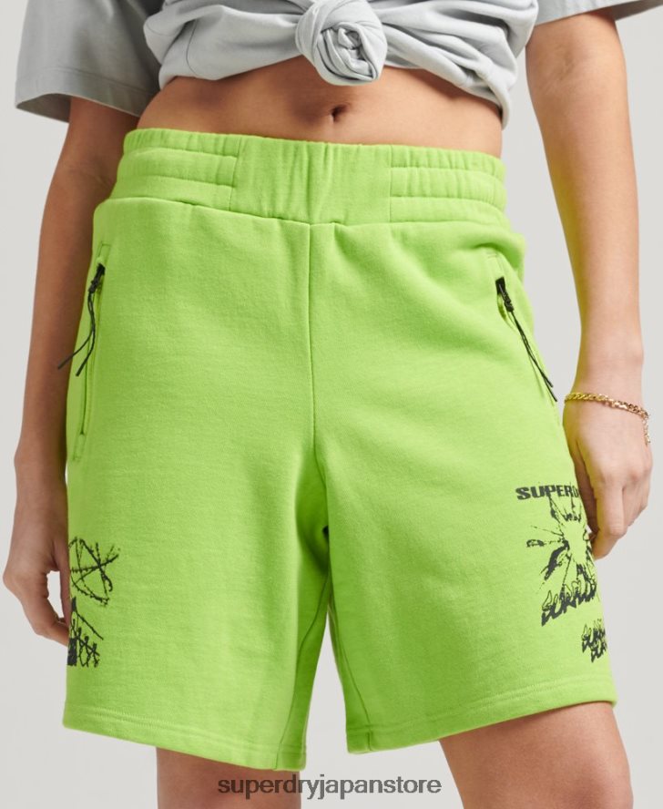 × サープラスジャージーショーツ 男性 Superdry 衣類 緑 2J62PZ357