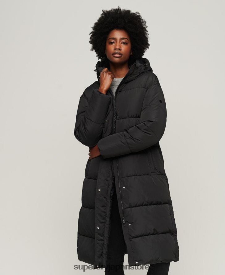 はえ縄フグコート 女性 Superdry 衣類 黒 2J62PZ3571