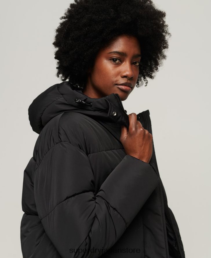はえ縄フグコート 女性 Superdry 衣類 黒 2J62PZ3571