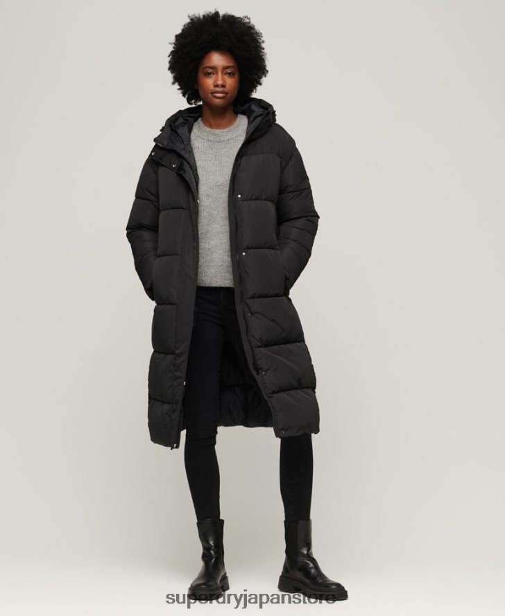 はえ縄フグコート 女性 Superdry 衣類 黒 2J62PZ3571