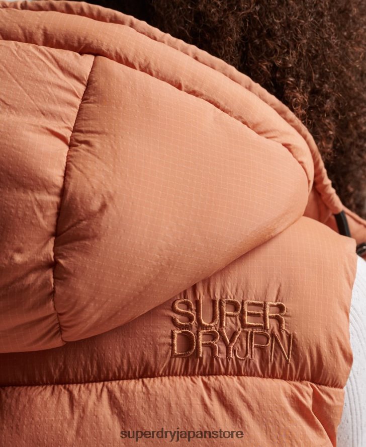 タッチライン パッド入りショートジレ 女性 Superdry 衣類 オレンジ 2J62PZ3580
