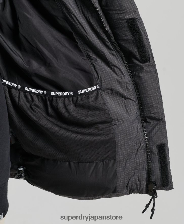 タッチライン パッド入りショートジレ 女性 Superdry 衣類 黒 2J62PZ3581