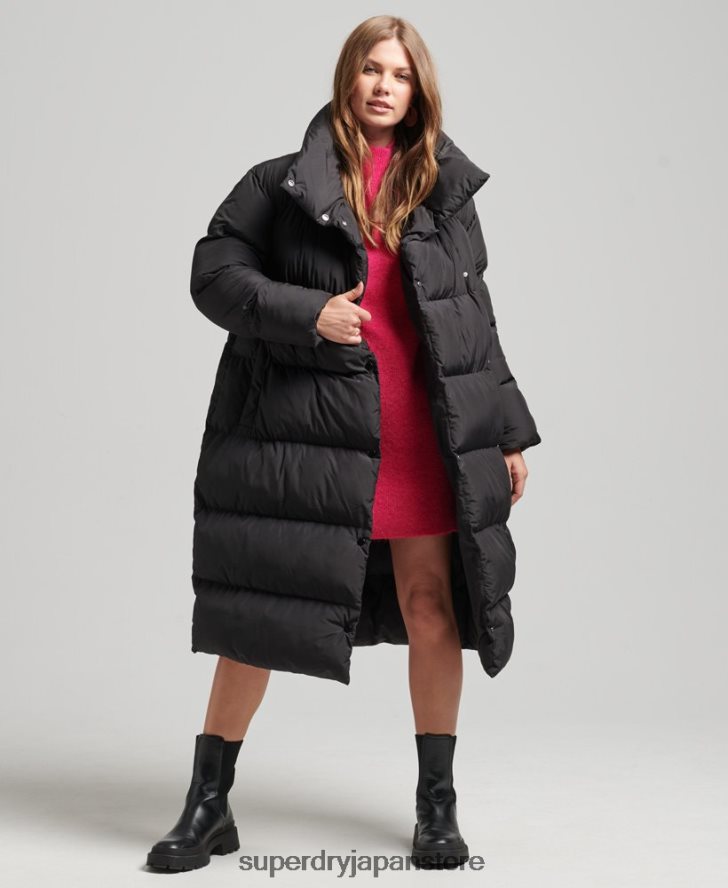 はえ縄フグコート 女性 Superdry 衣類 黒 2J62PZ3582