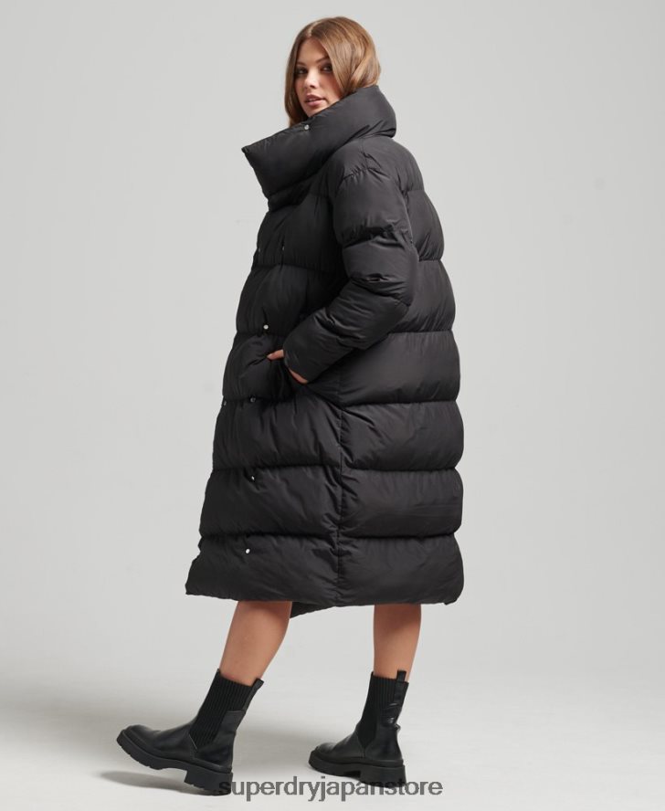 はえ縄フグコート 女性 Superdry 衣類 黒 2J62PZ3582