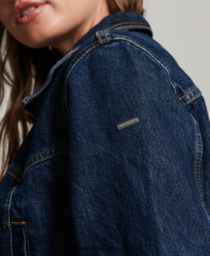 インディークラブデニムジャケット 女性 Superdry 衣類 濃紺 2J62PZ3589