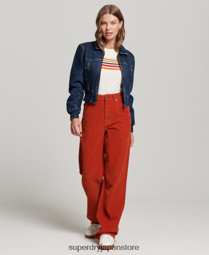 インディークラブデニムジャケット 女性 Superdry 衣類 濃紺 2J62PZ3589