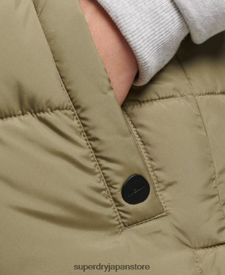 延縄キルトジレ 女性 Superdry 衣類 緑 2J62PZ3593