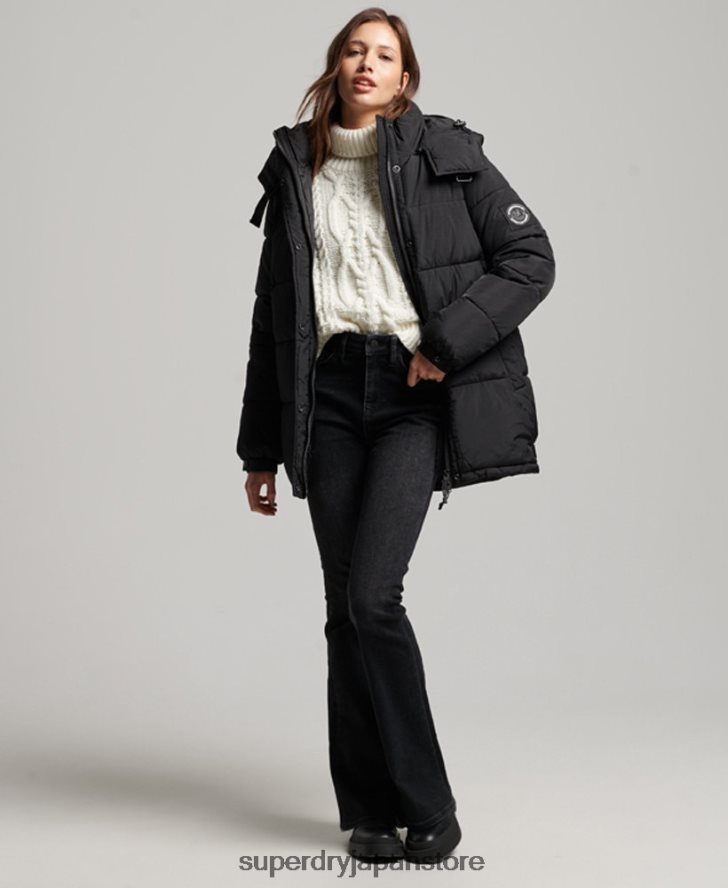 エクスペディション コクーン パデッドコート 女性 Superdry 衣類 黒 2J62PZ3597