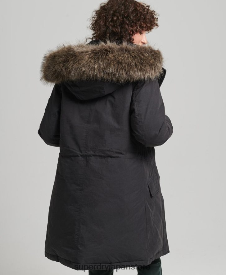 ダウンエベレストパーカー 女性 Superdry 衣類 黒 2J62PZ3598