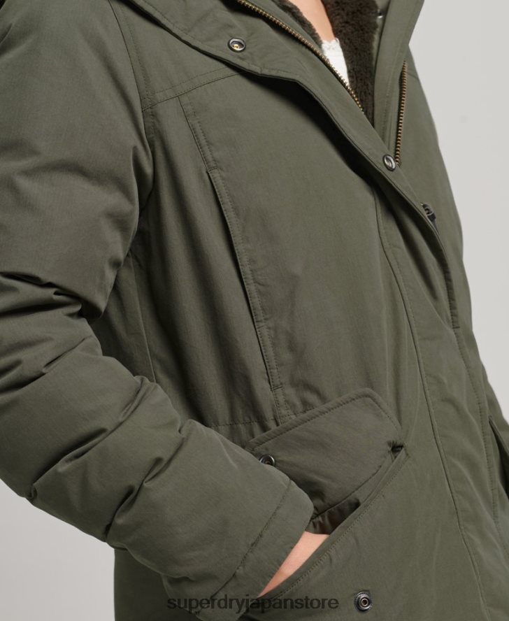 ダウンエベレストパーカー 女性 Superdry 衣類 カーキ 2J62PZ3599