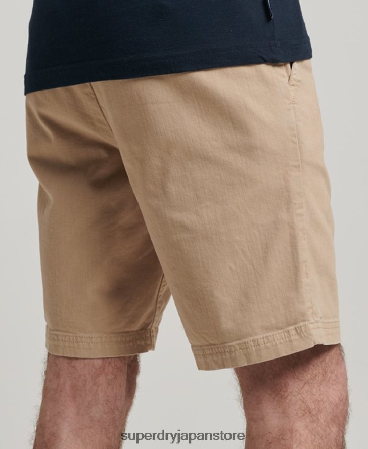 オフィサーチノショーツ 男性 Superdry 衣類 クリーム 2J62PZ35