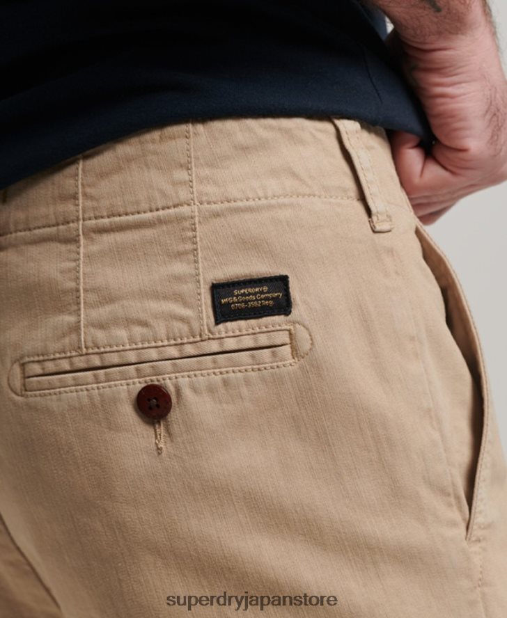 オフィサーチノショーツ 男性 Superdry 衣類 クリーム 2J62PZ35