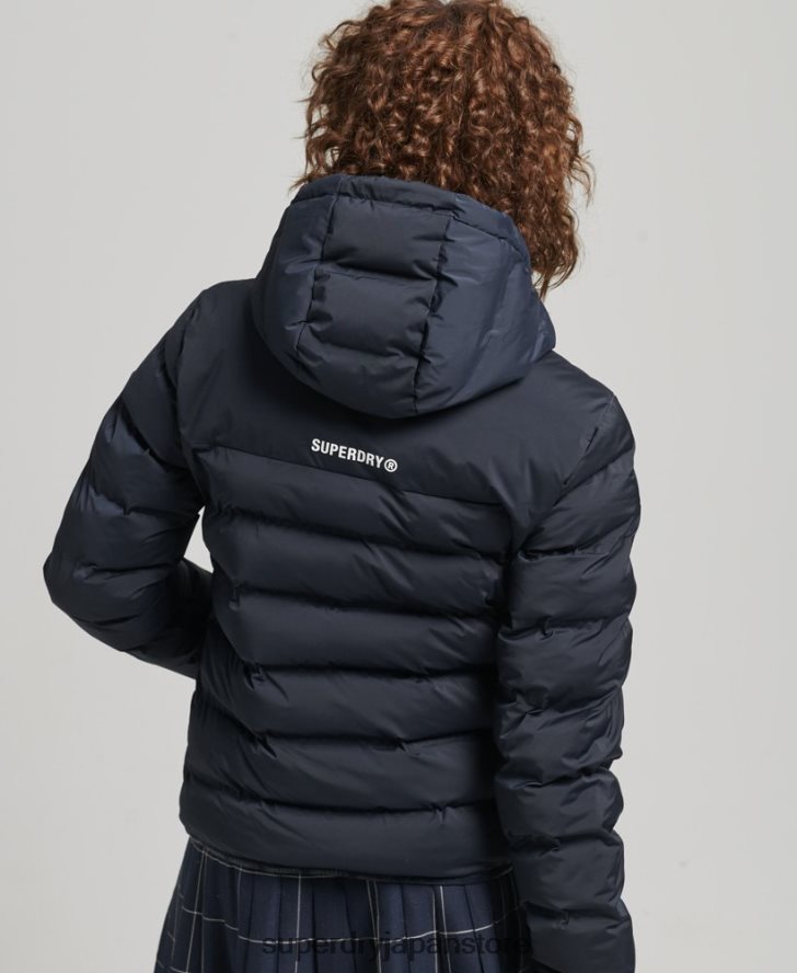 ヒートシールパッド入りジャケット 女性 Superdry 衣類 海軍 2J62PZ3600
