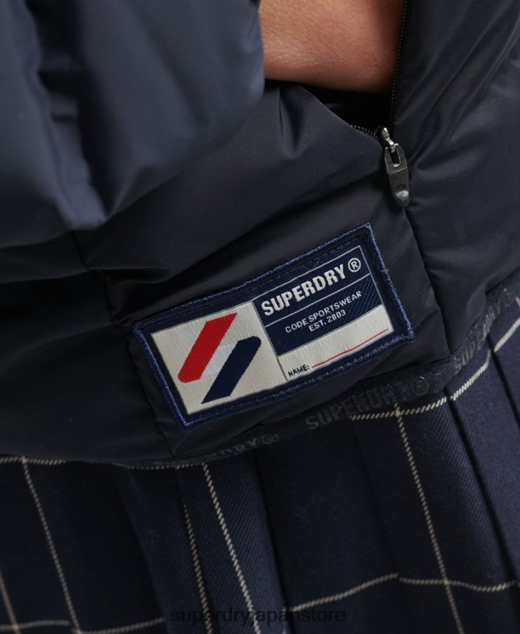 ヒートシールパッド入りジャケット 女性 Superdry 衣類 海軍 2J62PZ3600
