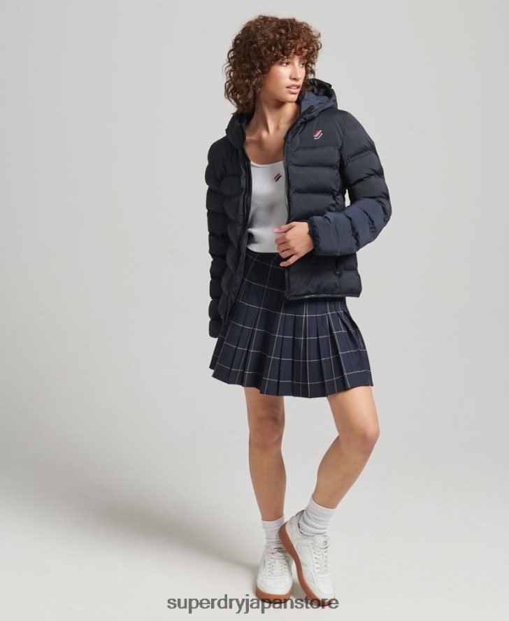 ヒートシールパッド入りジャケット 女性 Superdry 衣類 海軍 2J62PZ3600