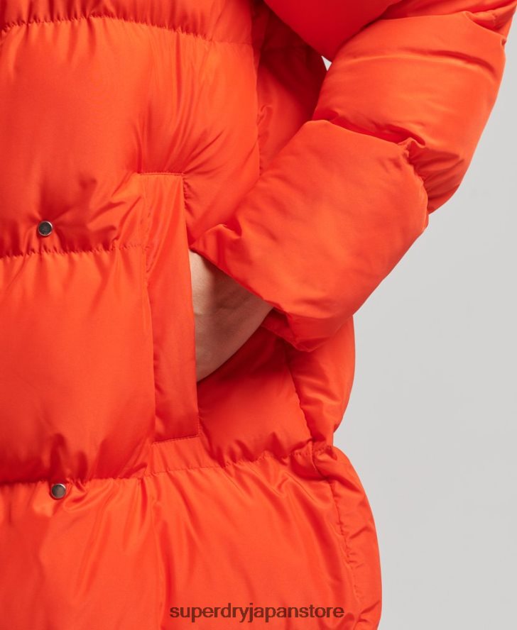 はえ縄フグコート 女性 Superdry 衣類 オレンジ 2J62PZ3602