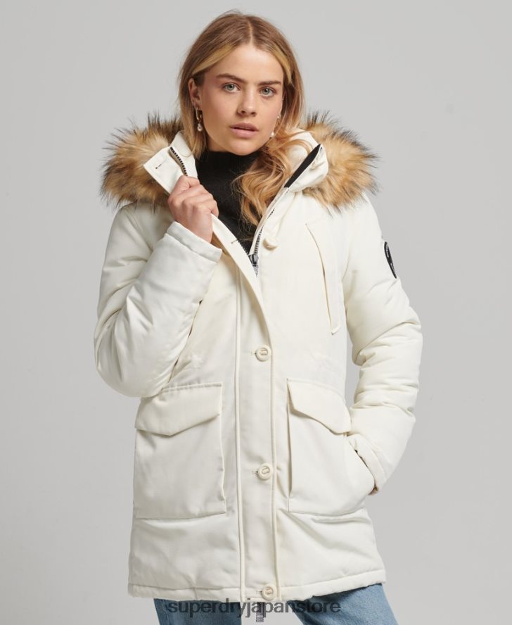 エベレストパーカーコート 女性 Superdry 衣類 白 2J62PZ3604