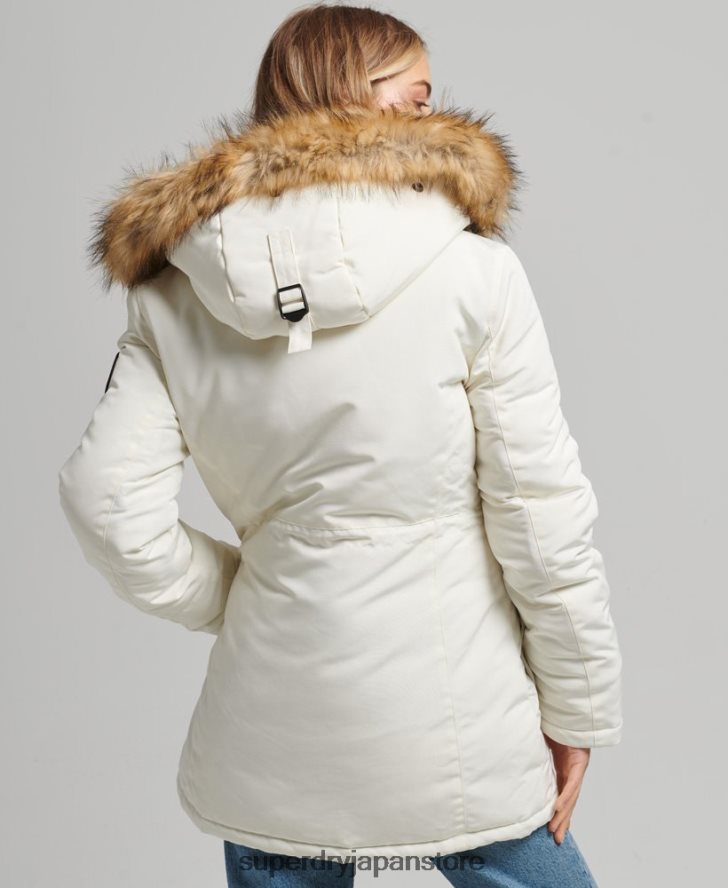 エベレストパーカーコート 女性 Superdry 衣類 白 2J62PZ3604