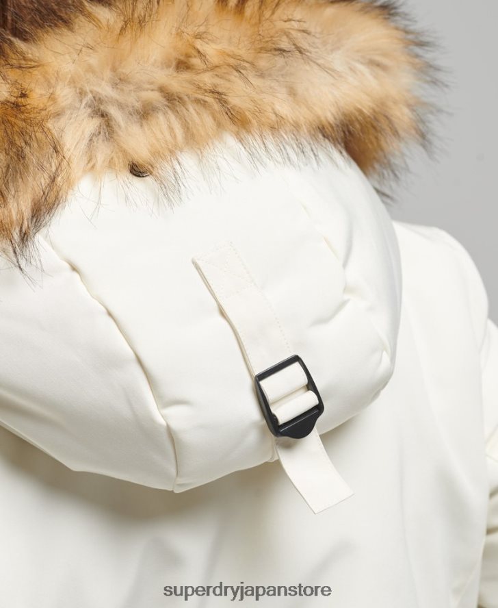 エベレストパーカーコート 女性 Superdry 衣類 白 2J62PZ3604
