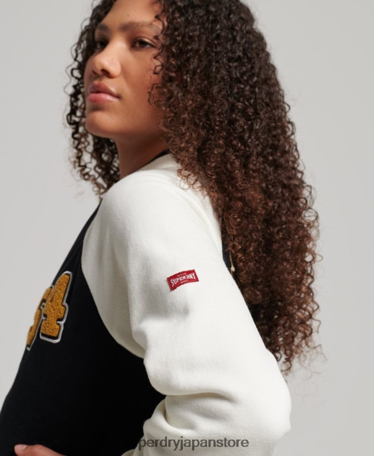 スクリプトカレッジボンバージャケット 女性 Superdry 衣類 黒 2J62PZ3609