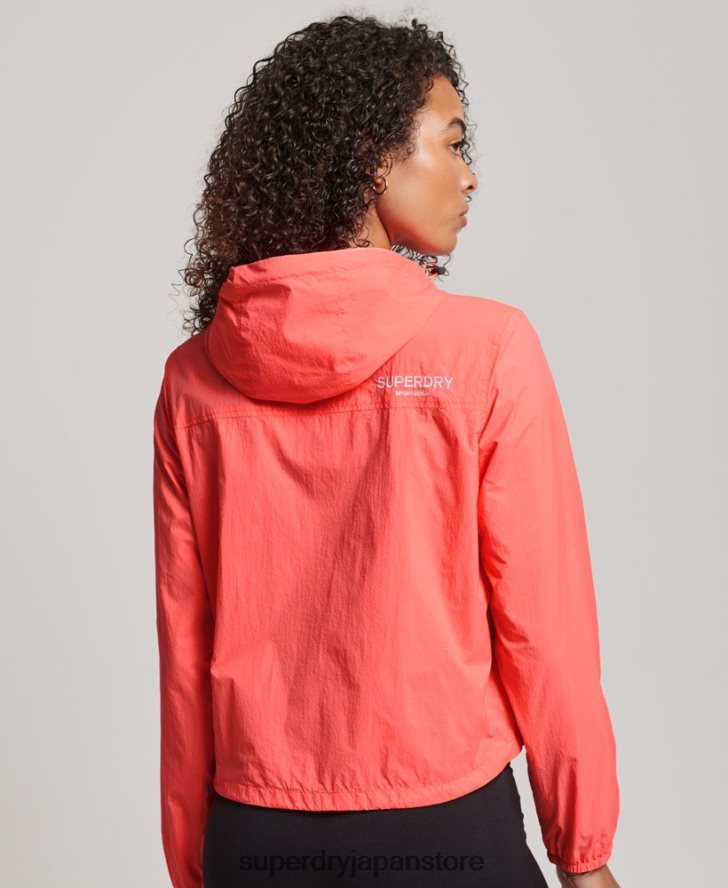 コードスタンダードロゴライトウェイトジャケット 女性 Superdry 衣類 コーラル 2J62PZ3611