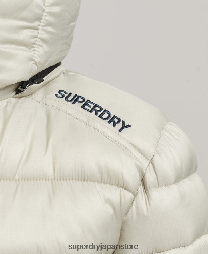 軽量クロップドスポーツパッド入りジャケット 女性 Superdry 衣類 グレー 2J62PZ3614