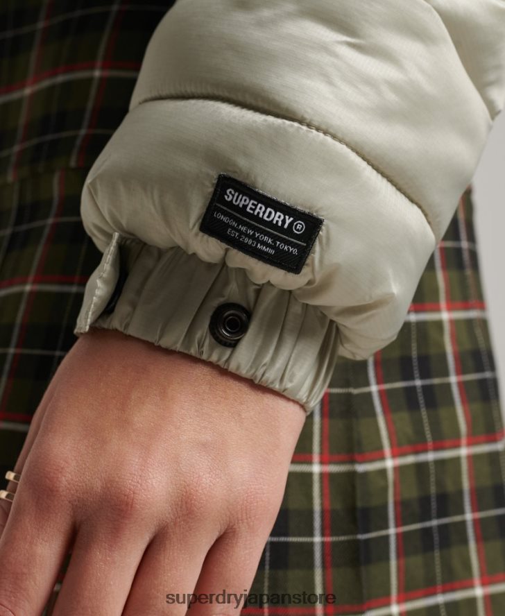 軽量クロップドスポーツパッド入りジャケット 女性 Superdry 衣類 グレー 2J62PZ3614