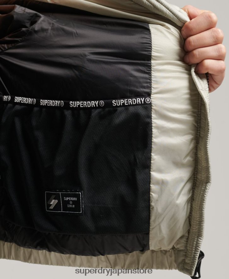 軽量クロップドスポーツパッド入りジャケット 女性 Superdry 衣類 グレー 2J62PZ3614