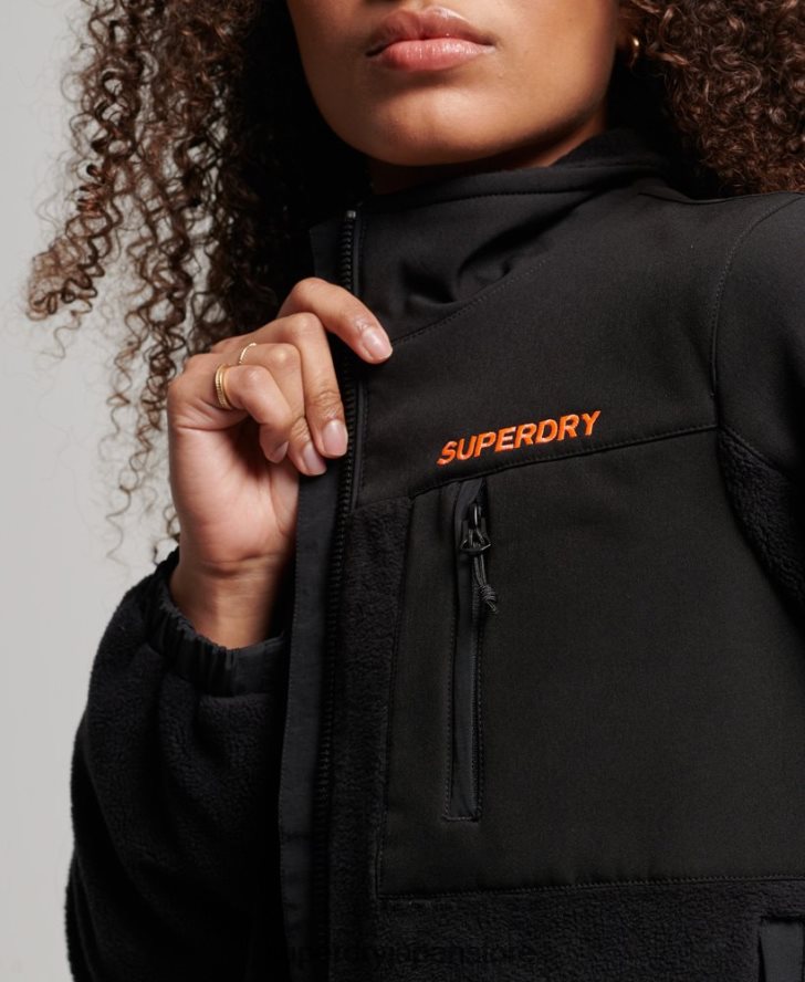 コードハイブリッドトレッカージャケット 女性 Superdry 衣類 黒 2J62PZ3615