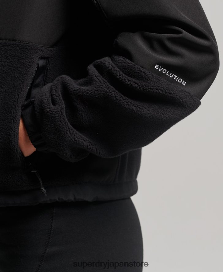 コードハイブリッドトレッカージャケット 女性 Superdry 衣類 黒 2J62PZ3615