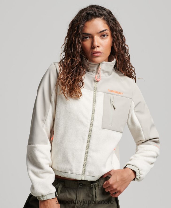 コードハイブリッドトレッカージャケット 女性 Superdry 衣類 クリーム 2J62PZ3616