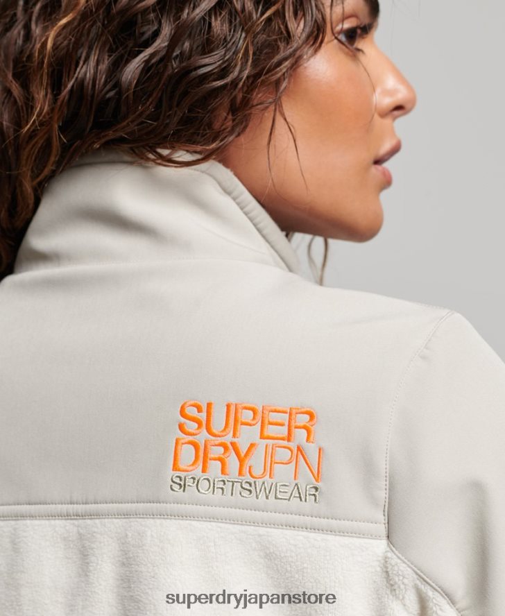 コードハイブリッドトレッカージャケット 女性 Superdry 衣類 クリーム 2J62PZ3616
