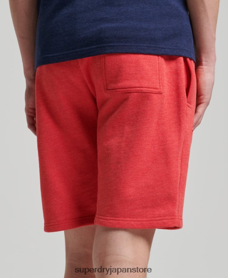 オーガニックコットン ヴィンテージロゴ ジャージー ショーツ 男性 Superdry 衣類 赤 2J62PZ361