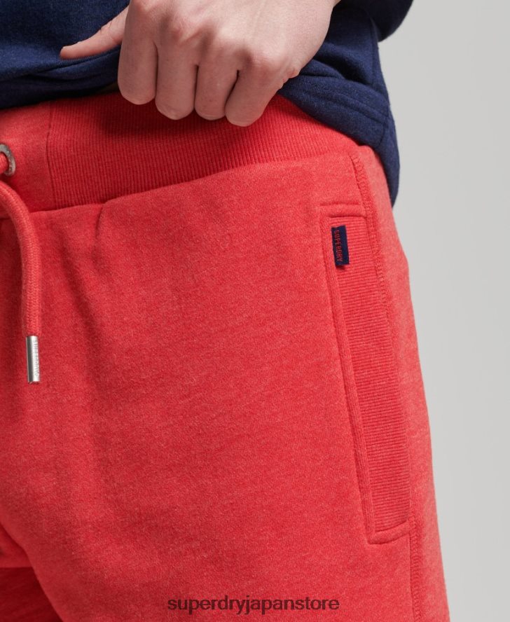 オーガニックコットン ヴィンテージロゴ ジャージー ショーツ 男性 Superdry 衣類 赤 2J62PZ361
