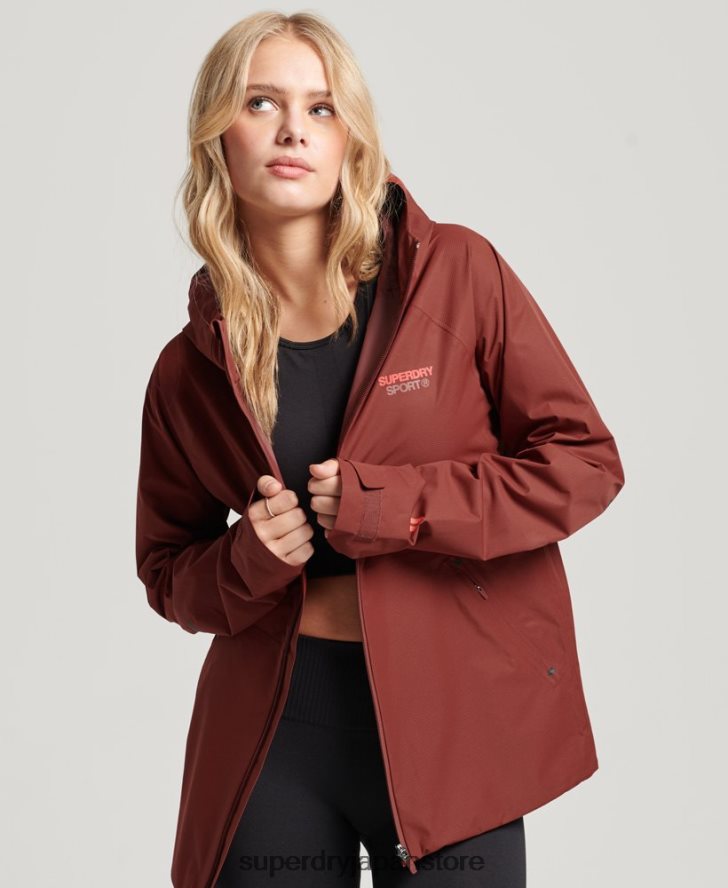 防水ジャケット 女性 Superdry 衣類 茶色 2J62PZ3620